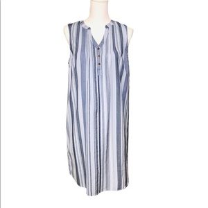 NWT New Directions Blue Striped Dress